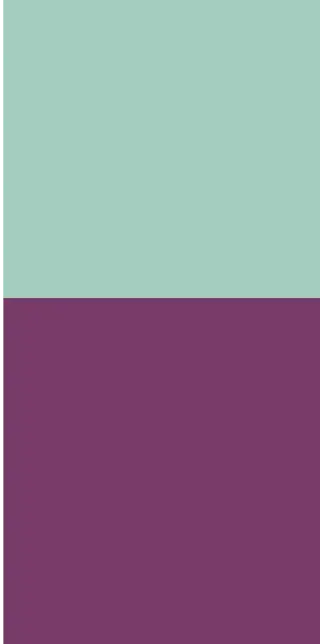 In a striking visual metaphor for resilience, this two-tone image pairs a calming light teal top half with a deep purple bottom, divided by a slender vertical line on the left—mirroring the balanced approach needed for understanding how to deal with cyberbullying.