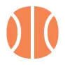 Icon of a basketball with an orange circle and white curved lines representing the balls seams. The design is simplistic and stylized, offering a visual break reminiscent of sports amidst the digital impact of screen time.