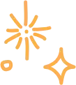 An abstract geometric design with three orange shapes on a black background: a starburst with a circular center, evoking the complexity of the psychology of online predators, a rhombus-like shape with an orange dot in the center, and a small circle with orbit-like rings.