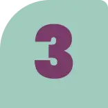 The image vividly captures the impact of screen time by featuring a large purple number three centered on a light teal background, with a rounded corner in the top left.
