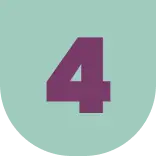 A purple number four centered on a light green shield-shaped background subtly hints at the impact of screen time through its vibrant contrast and eye-catching design.