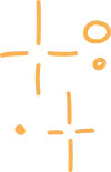 Abstract geometric pattern resembling a digital mosaic, with overlapping squares and rectangles in orange and gray against a black background. The symmetrical arrangement of various sizes forms a cross-like design, subtly echoing the idea of navigating challenges like dealing with cyberbullying.
